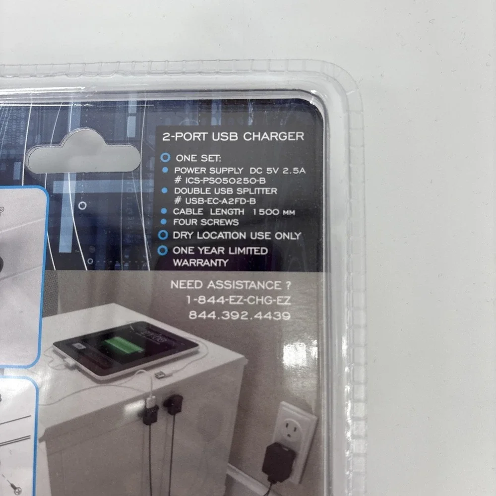 EZ Collection 2 Port USB Charger New In Box